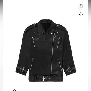 WeWoreWhat oversized leather moto jacket NWT, size XS